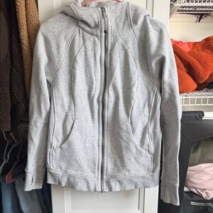 Lululemon scuba full zip gray size 8